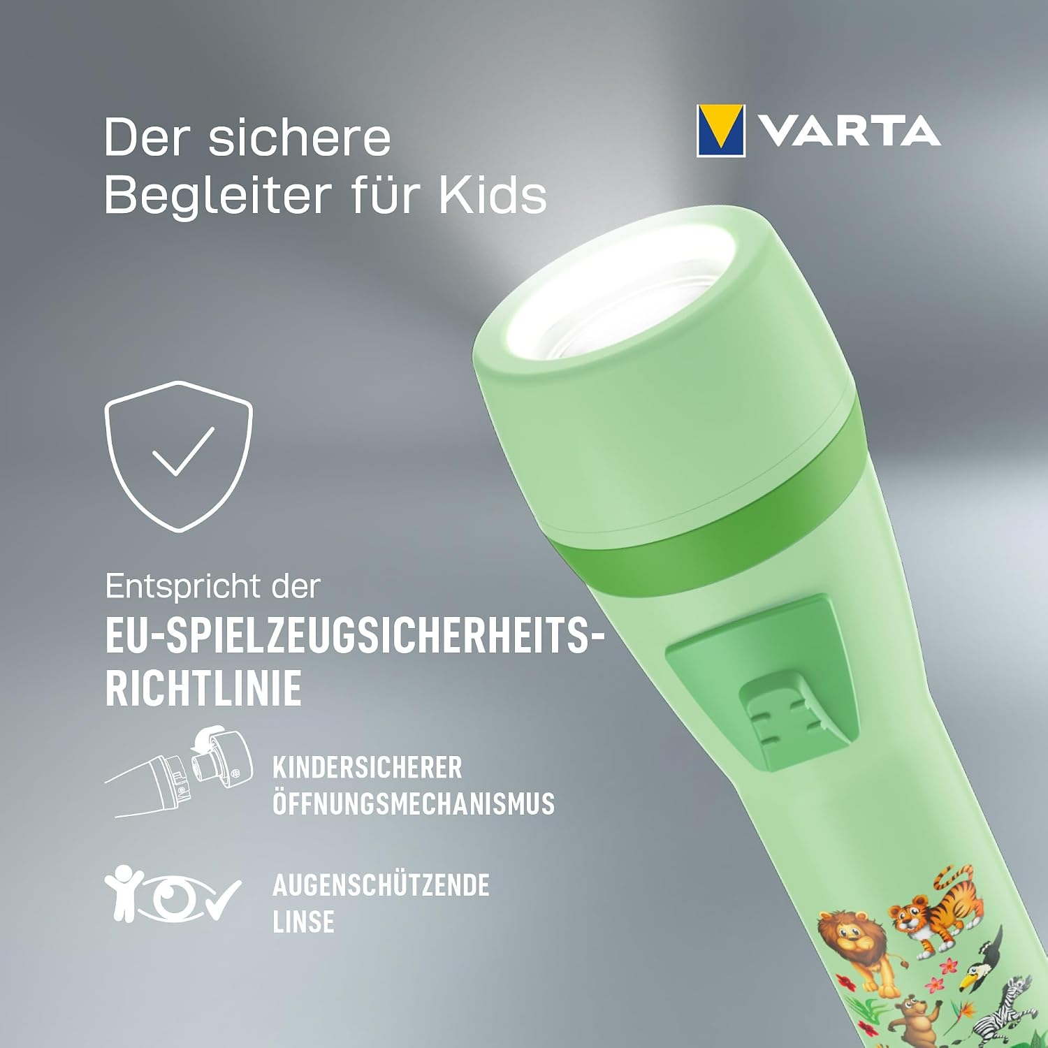 Thumbnail 4 de VARTA Kindertaschenlampe Kids Flashlight Dschungel Design mit Augenschutzglas