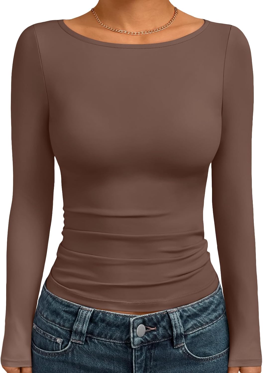 Detalle 2 de Trendy Queen Boat Neck Long Sleeve Top