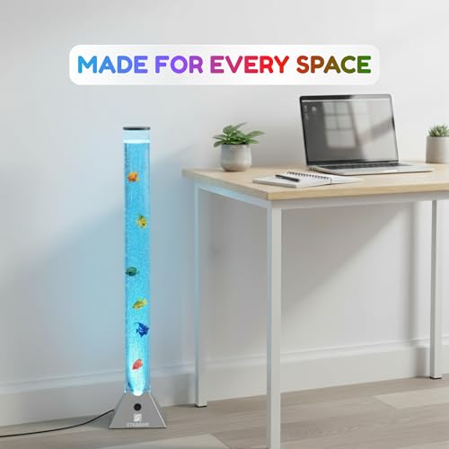 Thumbnail 6 de Straame 90cm LED Bubble Fish Lamp – Colour Changing Floor Light with Silver Base