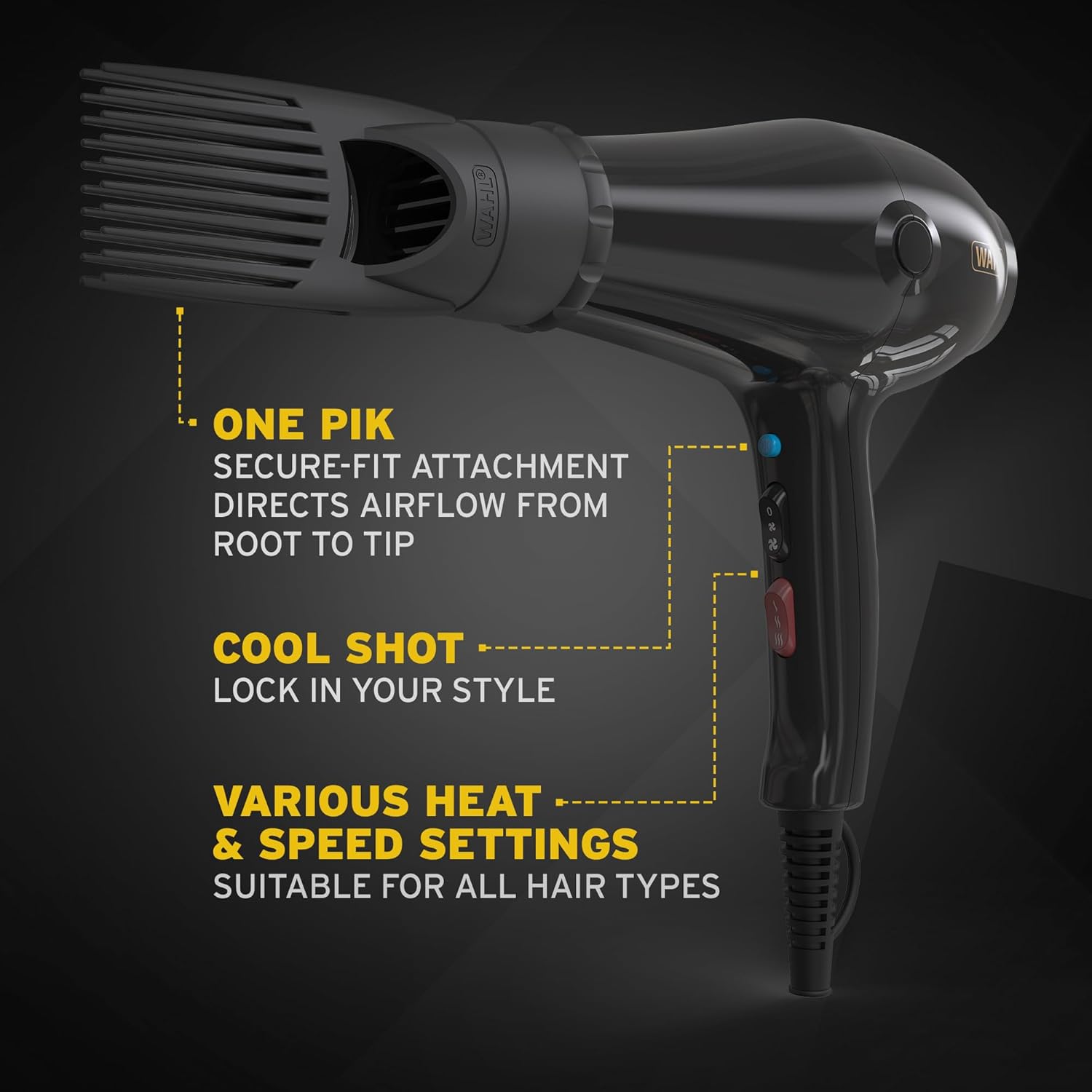 Thumbnail 1 de WAHL PowerPik 5000 Hairdryer – Sèche-cheveux professionnel pour cheveux afro et crépus