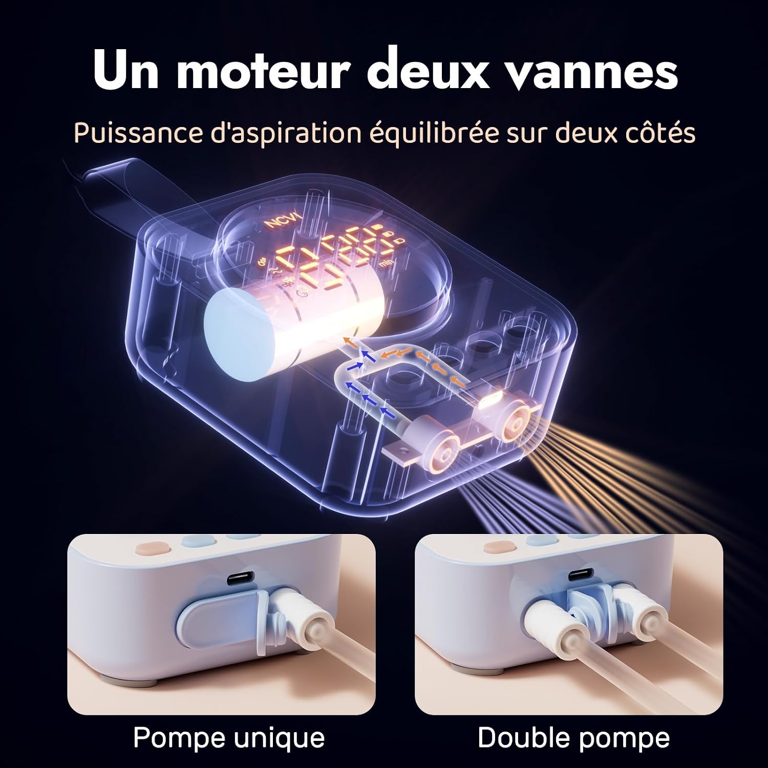 Thumbnail 2 de NCVI tire-lait électrique main libre 4 modes
