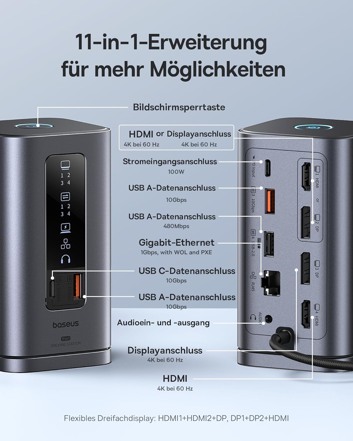 Thumbnail 1 de Baseus Spacemate Docking Station 11-in-1