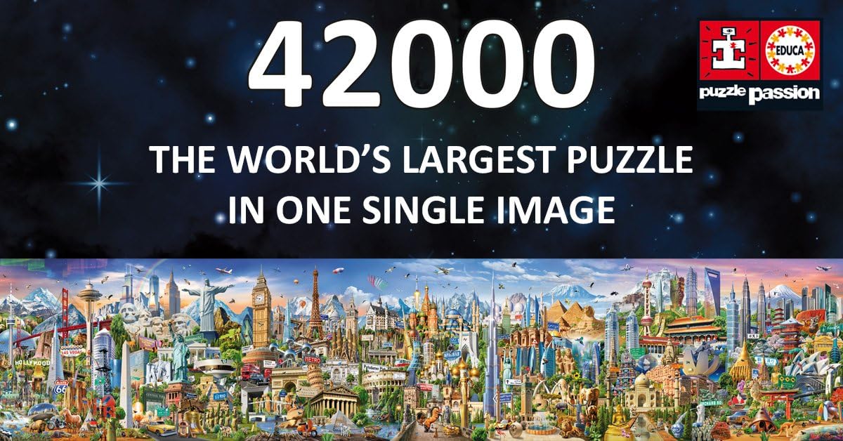 Thumbnail 1 de Educa Puzzle mit 42.000 Teilen für Erwachsene „Das große Leben“ – XXL Weltreise für ab 14 Jahren