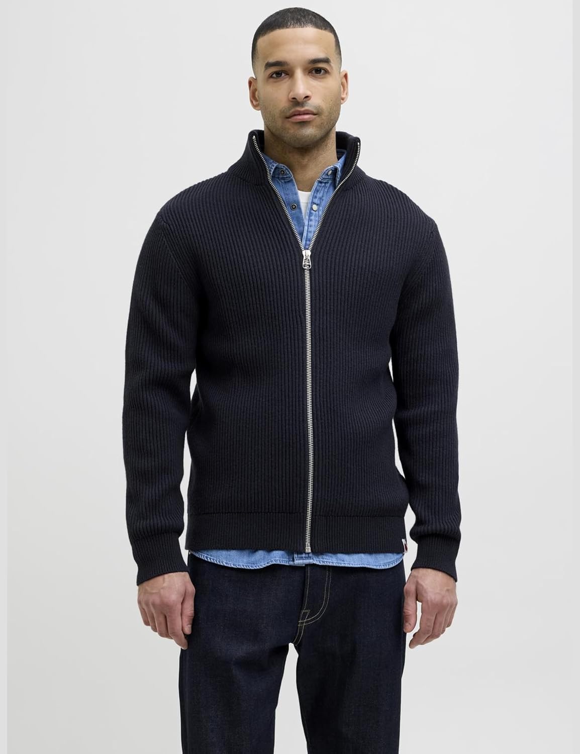 Detalle 2 de R.D.D. ROYAL DENIM DIVISION Rddwalt Knit Noos – męski kardigan z zamkiem