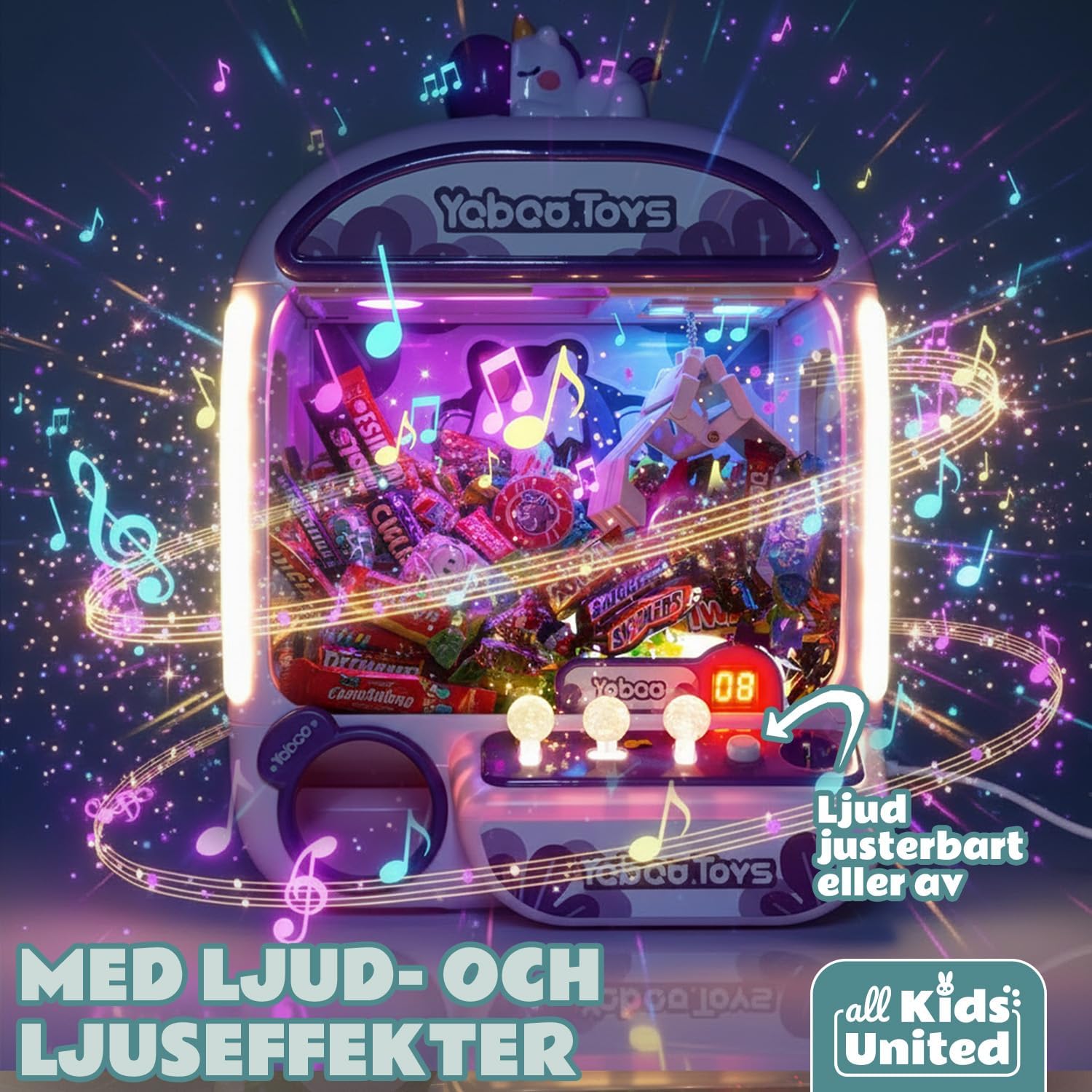 Thumbnail 6 de GOODS+GADGETS gripmaskin för barn med enhörningsmotiv och 10 plyschdjur