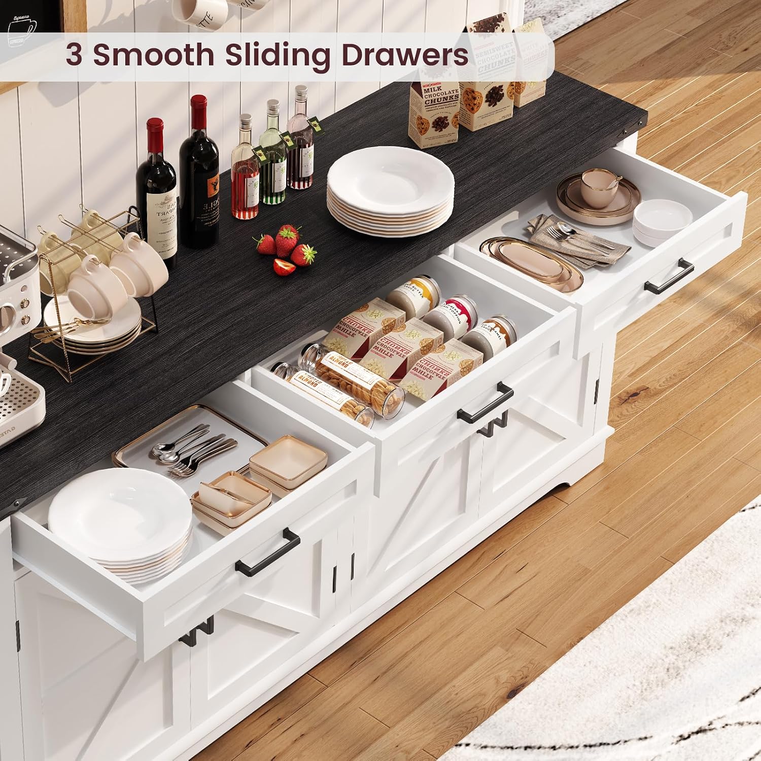 Detalle de Usikey Buffet Cabinet, 61-Inch