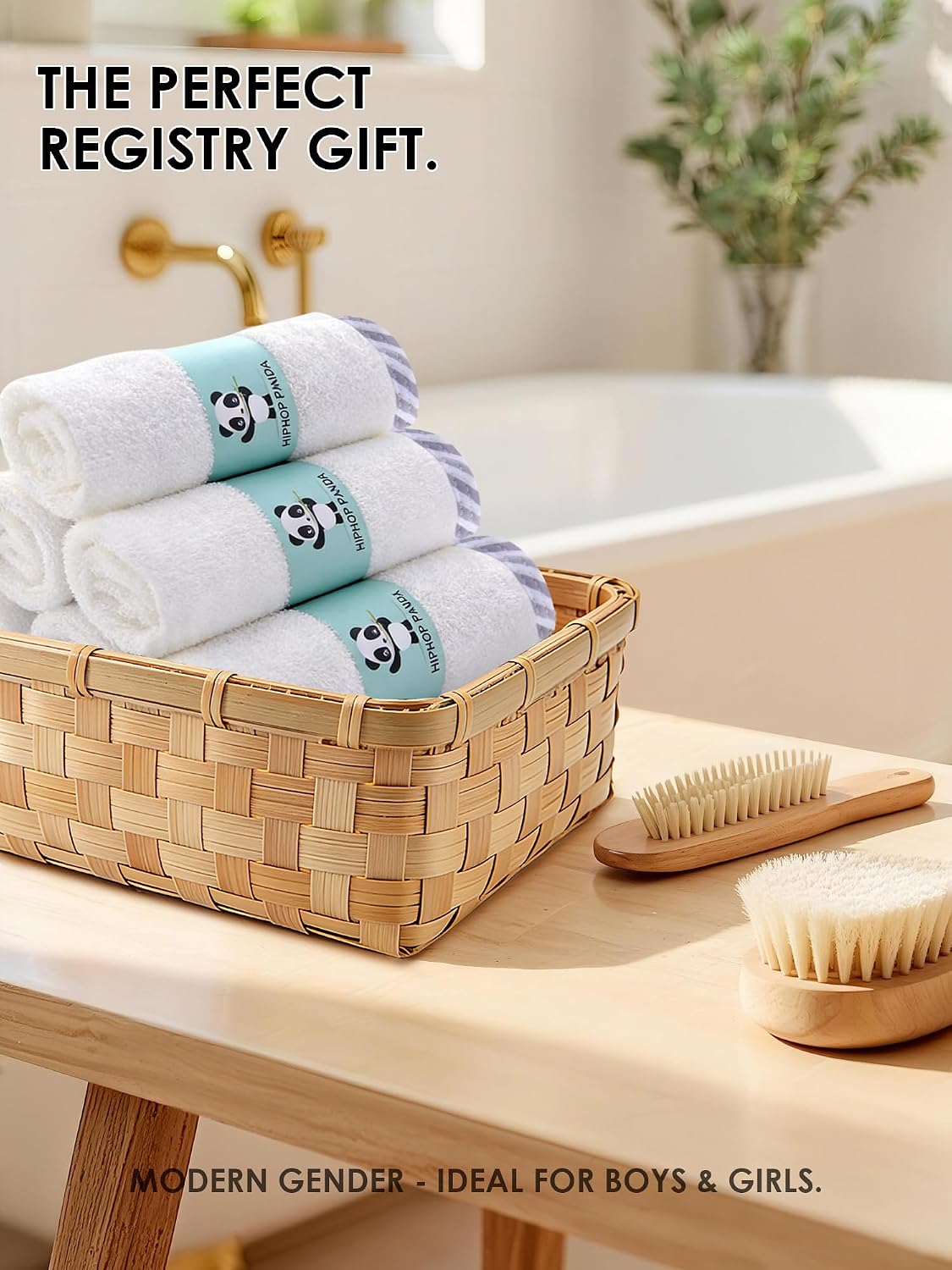 Detalle de HIPHOP PANDA Baby Washcloths, Bamboo Rayon