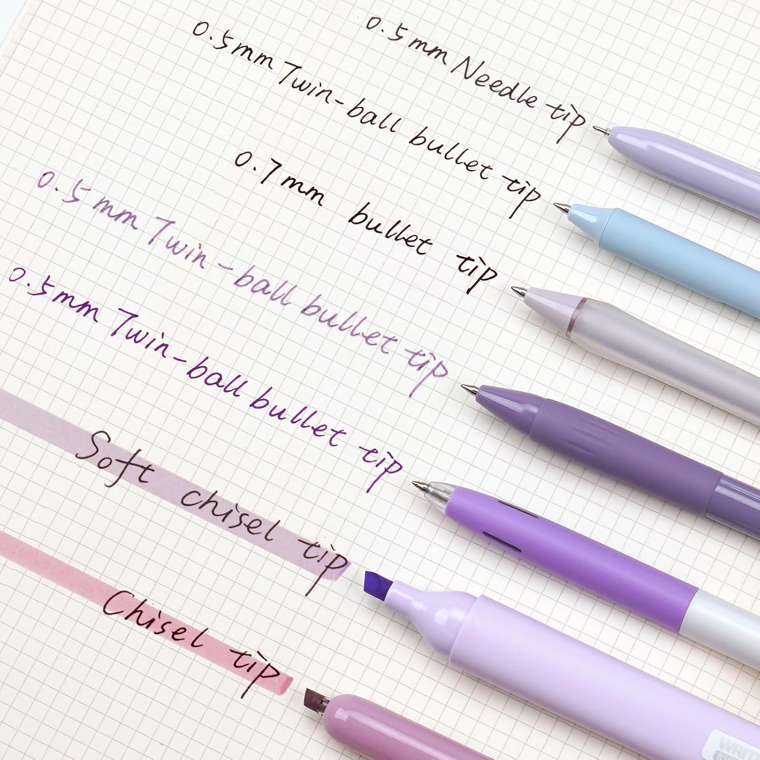 Thumbnail 2 de WRITECH WR-Color-Set Gel Pens & Highlighters, 0.5 mm and 0.7 mm Tips