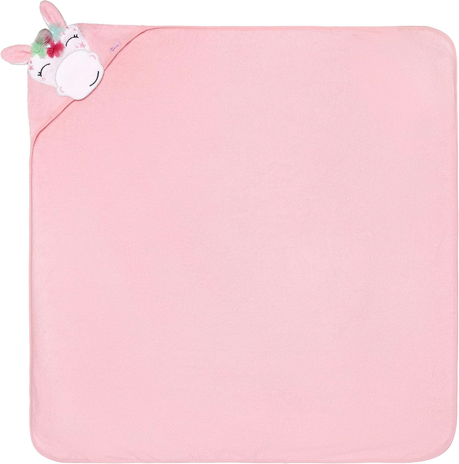 Detalle de Be Mammy Serviette à Capuche en Coton Bébé 95x95 cm Rose - Licorne
