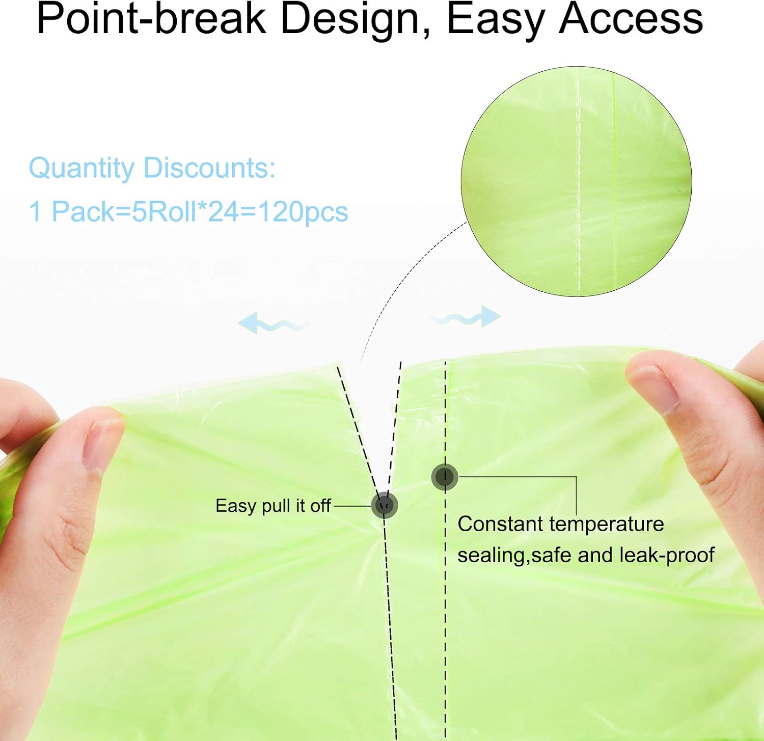 Thumbnail 5 de Aievrgad Biodegradable Trash Bags 120Pcs