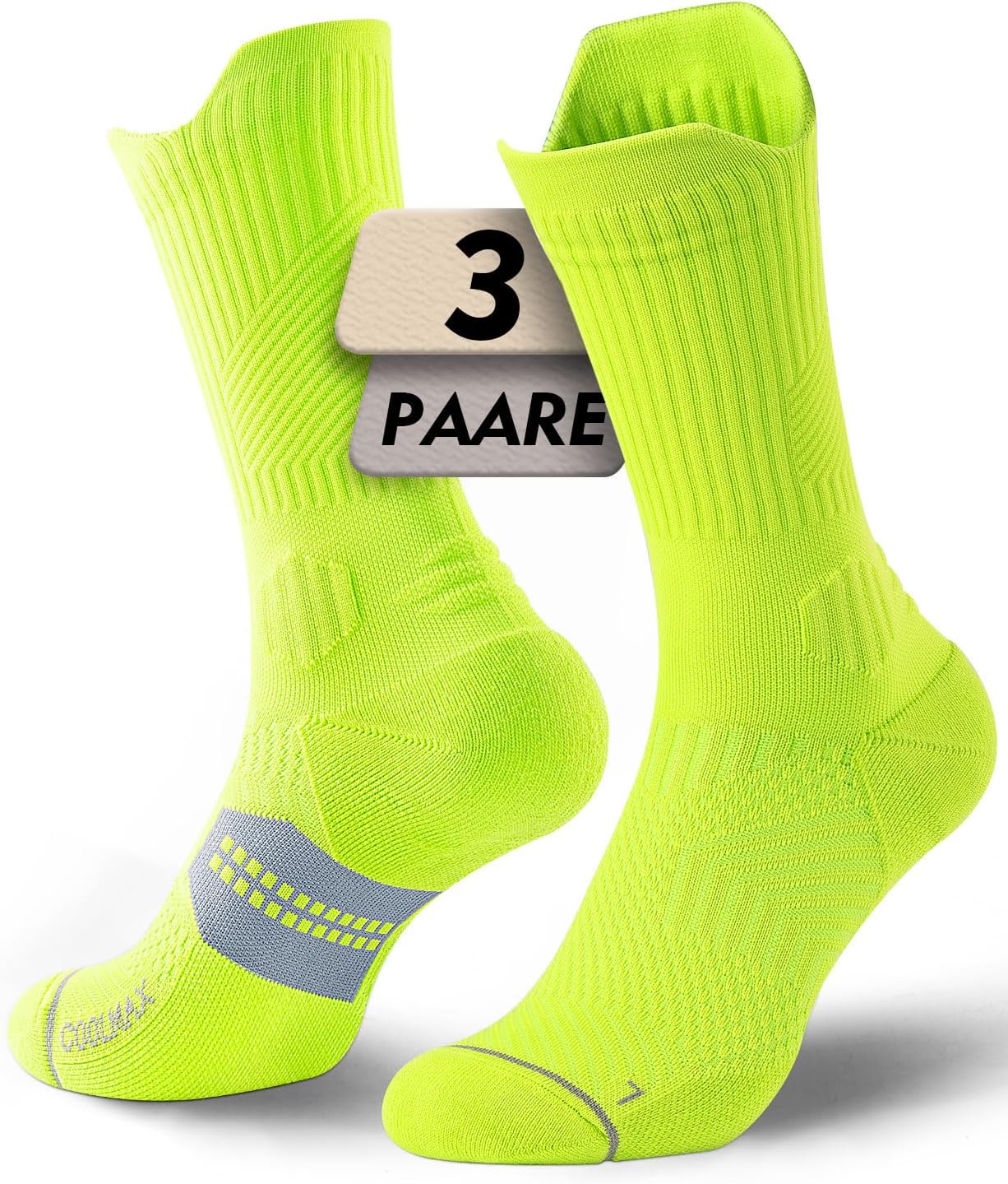 Detalle de Juclise Laufsocken Kompression Wandern Bambus Coolmax – atmungsaktiv, schützend und anschmiegsam