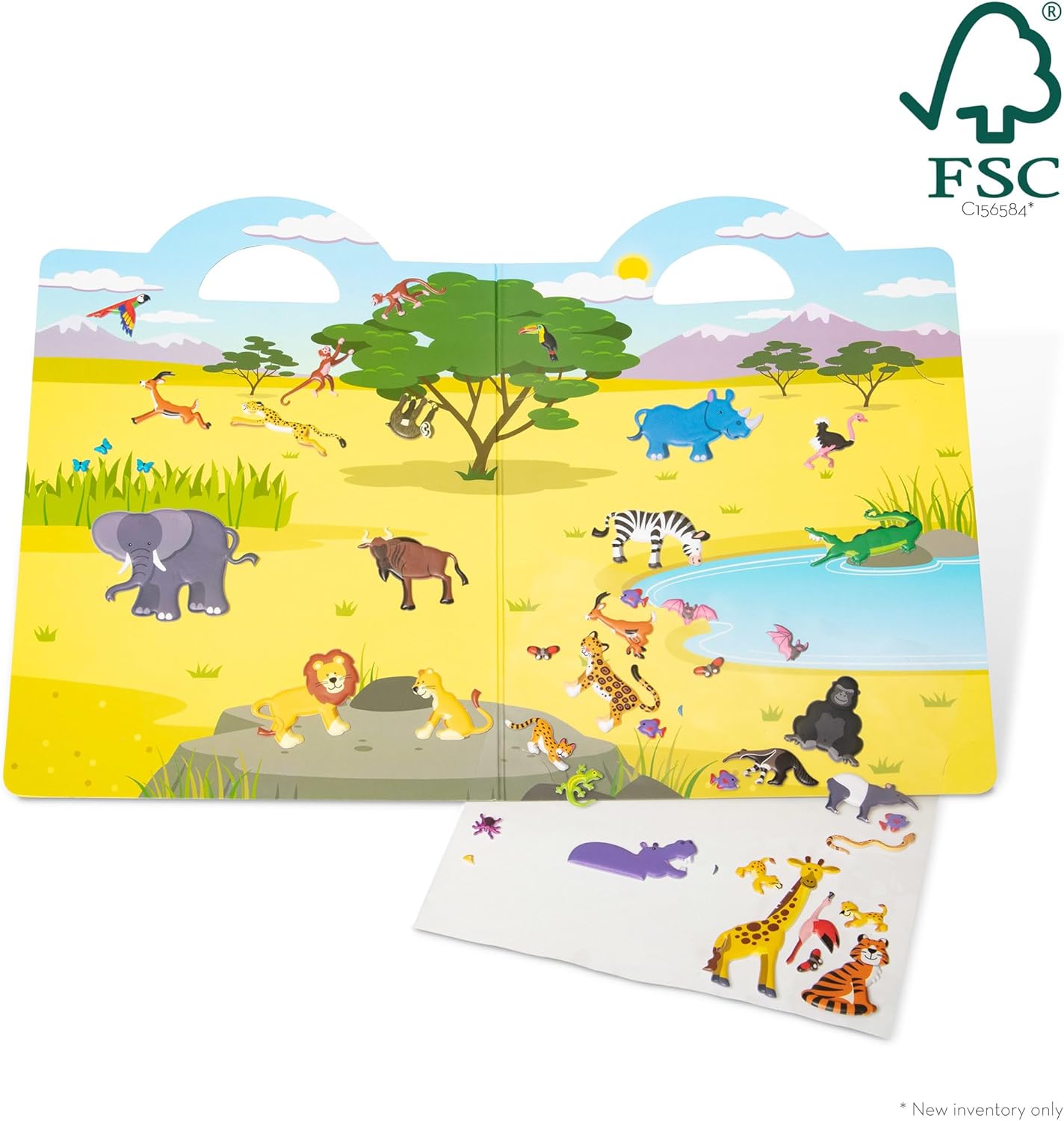 Thumbnail 3 de Melissa & Doug Libro adesivi attacca e stacca riutilizzabili Safari (4+ anni, certificati FSC)