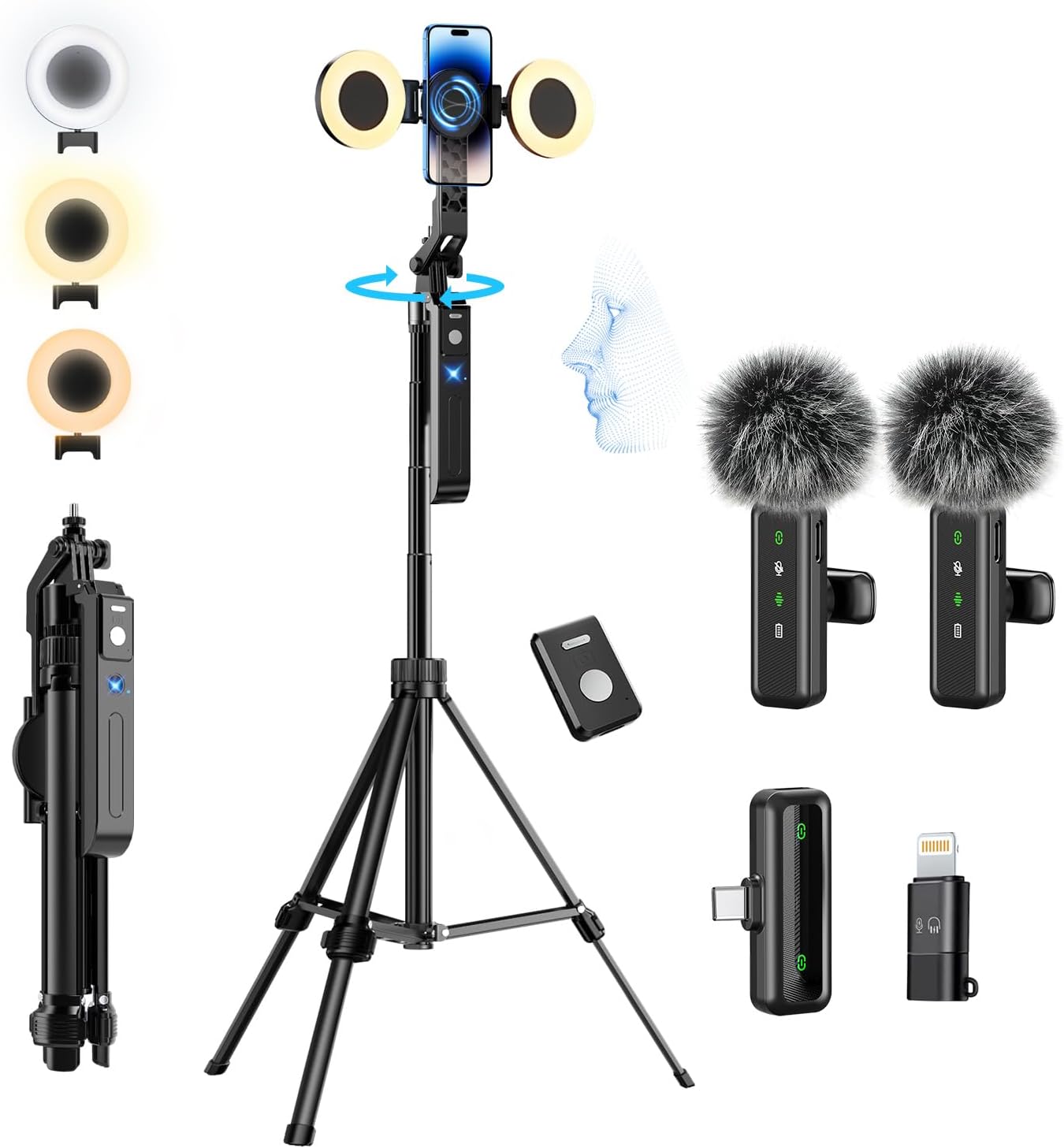 Detalle de yAyusi Magnetic Vlogging Kit 70.9" Tripod