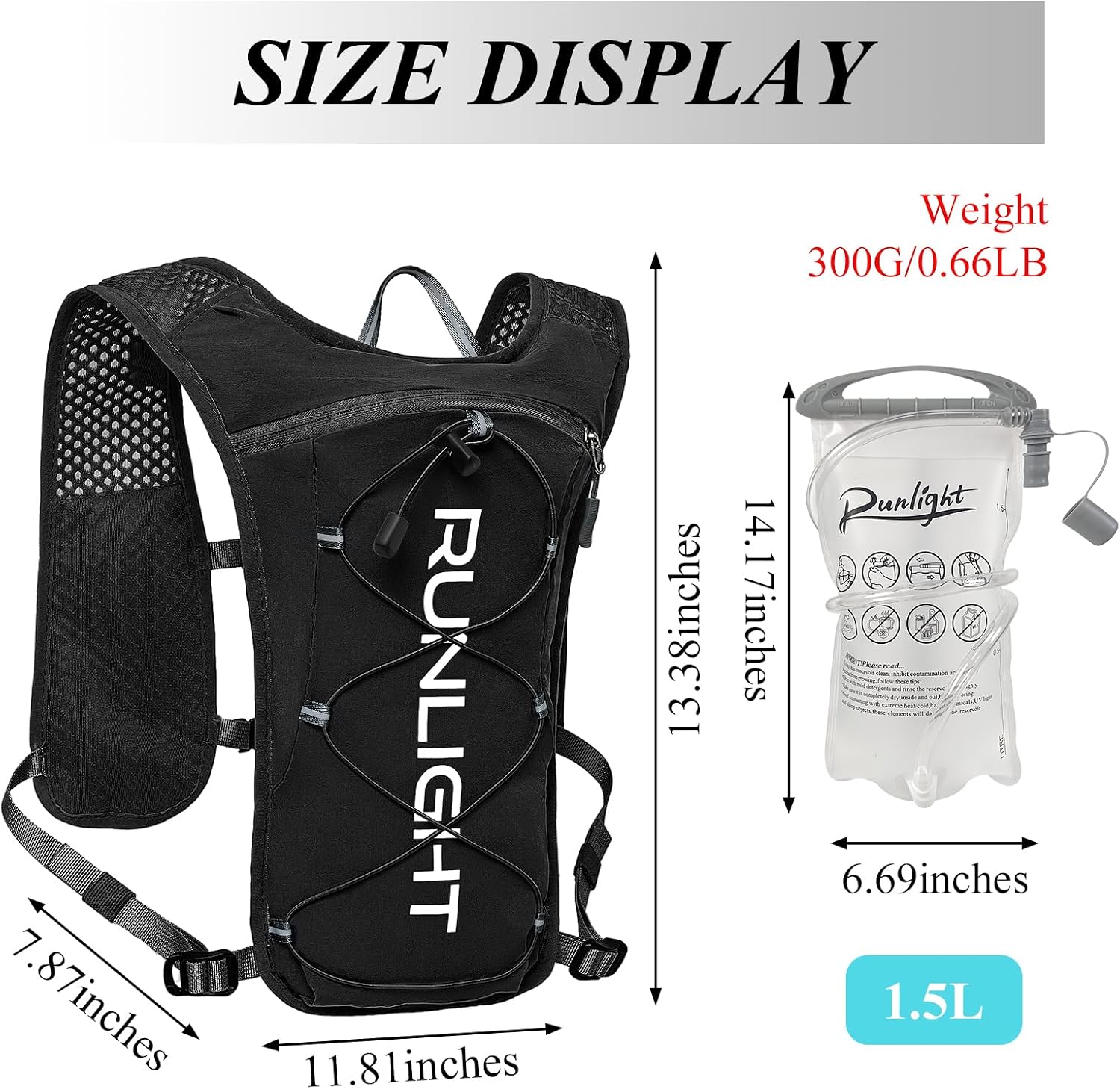 Detalle 2 de Runlight Laufweste: Leichte Hydratationslösung für Laufen und Outdoor-Aktivitäten