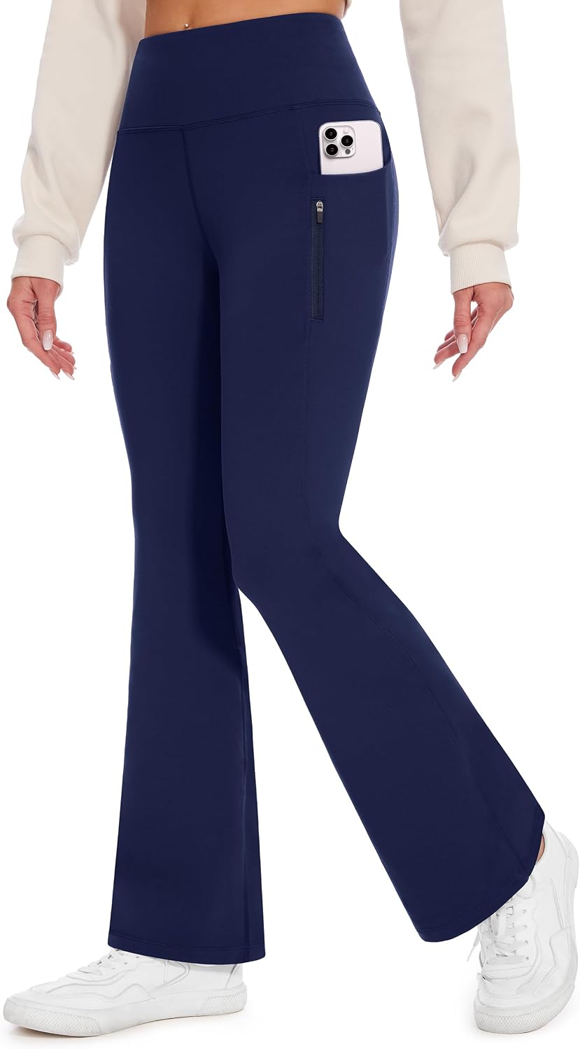 Detalle de Desol Fleece-Lined Women's Hiking Pants, Waterproof High Waist, Flared Fit