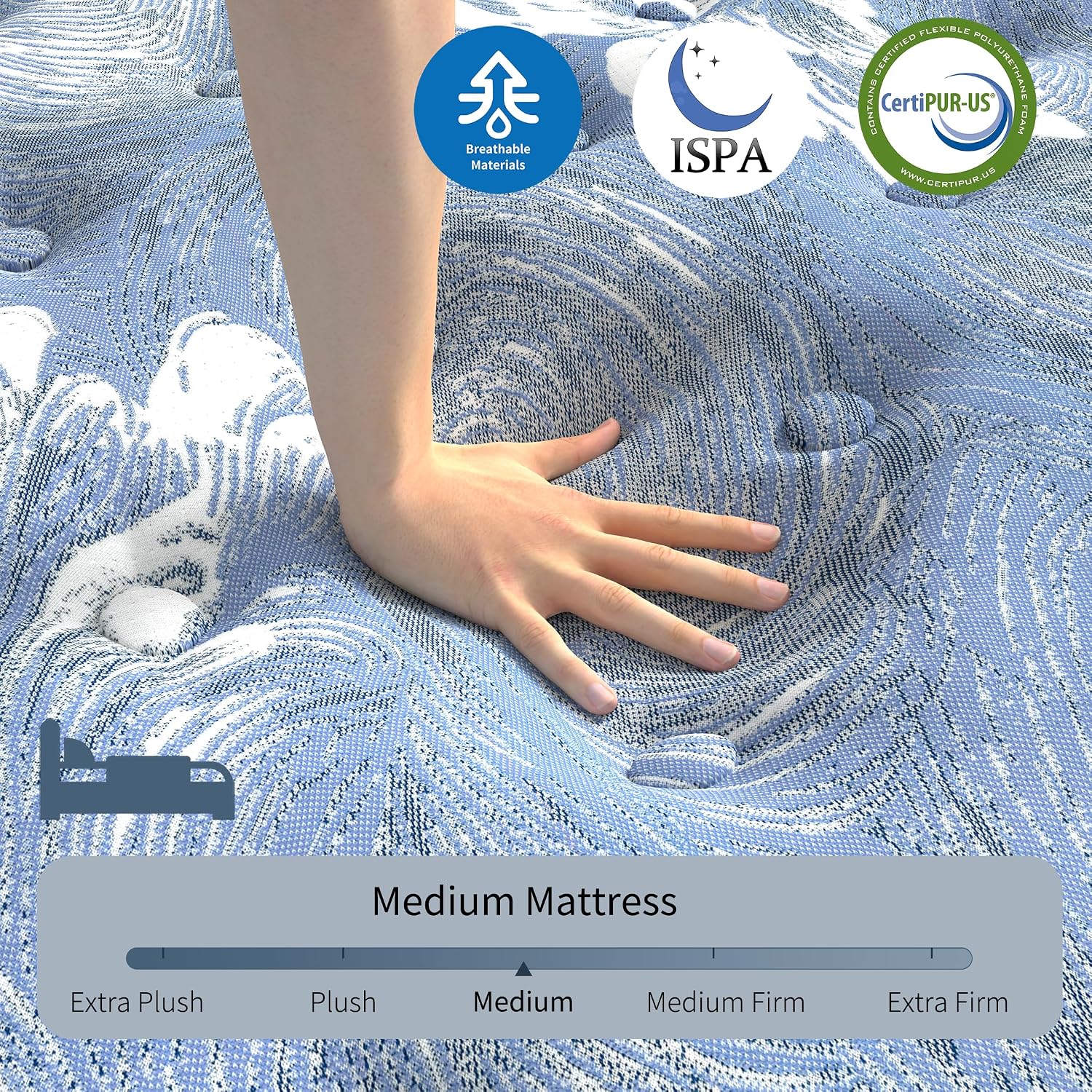 Detalle 2 de Acochey Single Mattress 10 Inch Gel Memory Foam 90x190cm