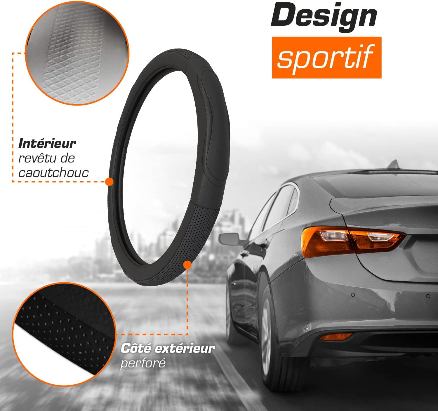Detalle de Upgrade4cars Couvre Volant 37-39 cm