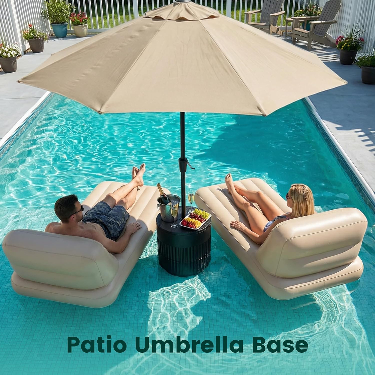 Detalle de OLILAWN Patio Umbrella Base, 90 lb