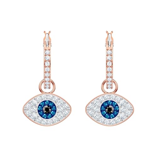 Detalle 2 de Swarovski Orecchini a cerchio Symbolica Evil Eye Blu/rosa oro placcato