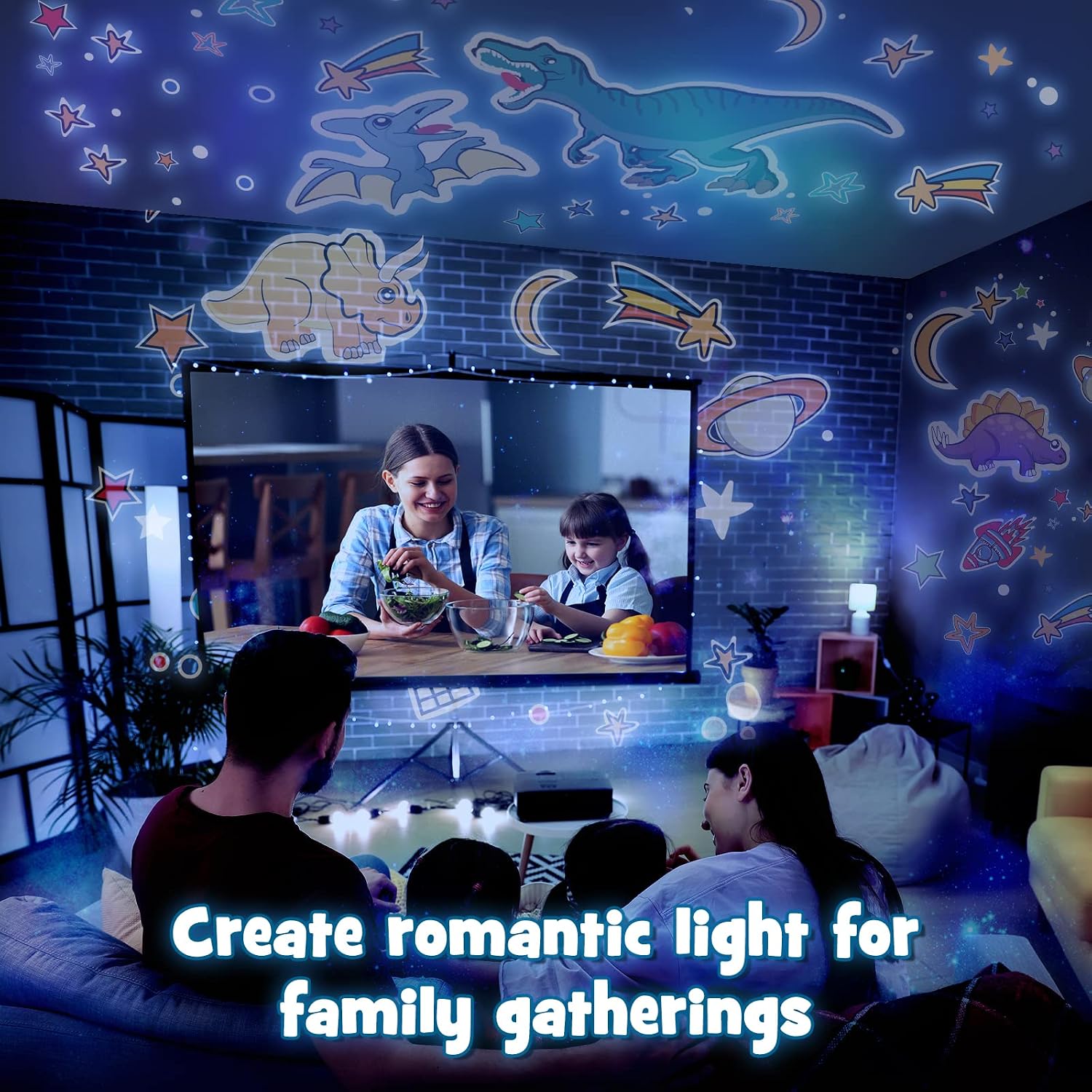 Detalle 2 de EUCOCO Dinosaur Night Light Projector 2-in-1