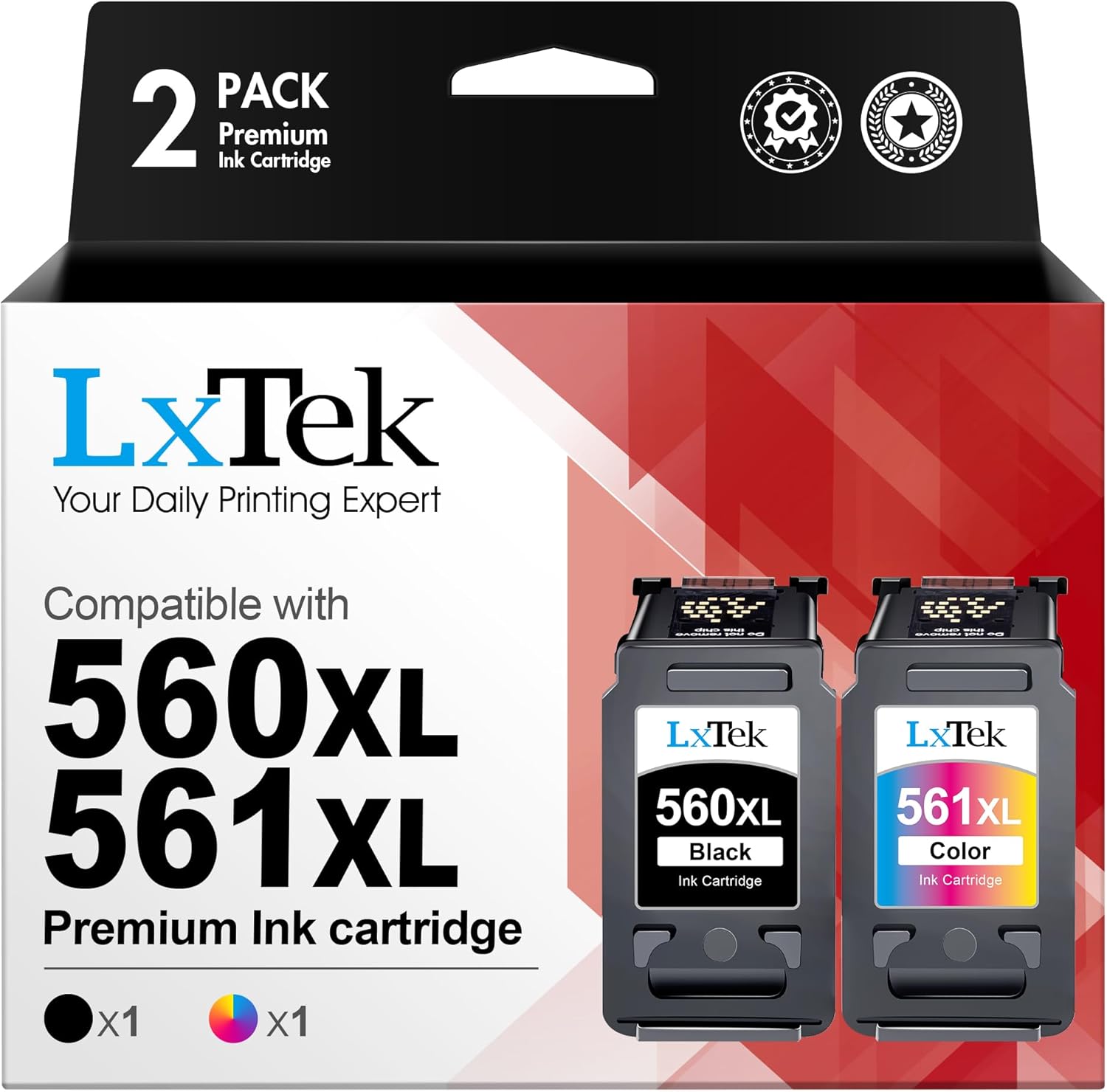 Detalle de LxTek 560XL/561XL Multipack – Ersatzpatronen für Canon TS5350/TS5351/TS5352/TS5353/TS7450/TS7451