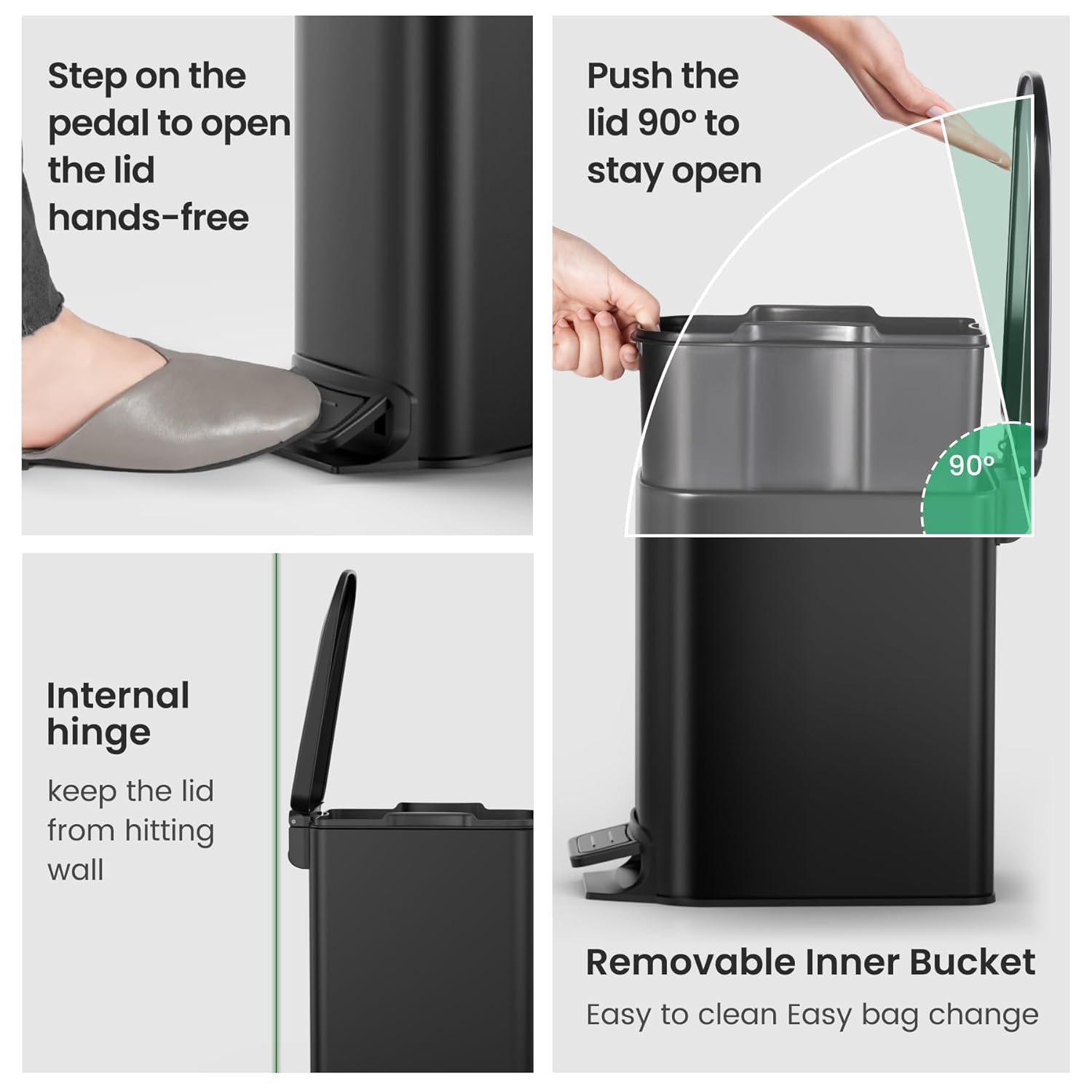Thumbnail 3 de Cesun Small Bathroom Trash Can 6L 🗑