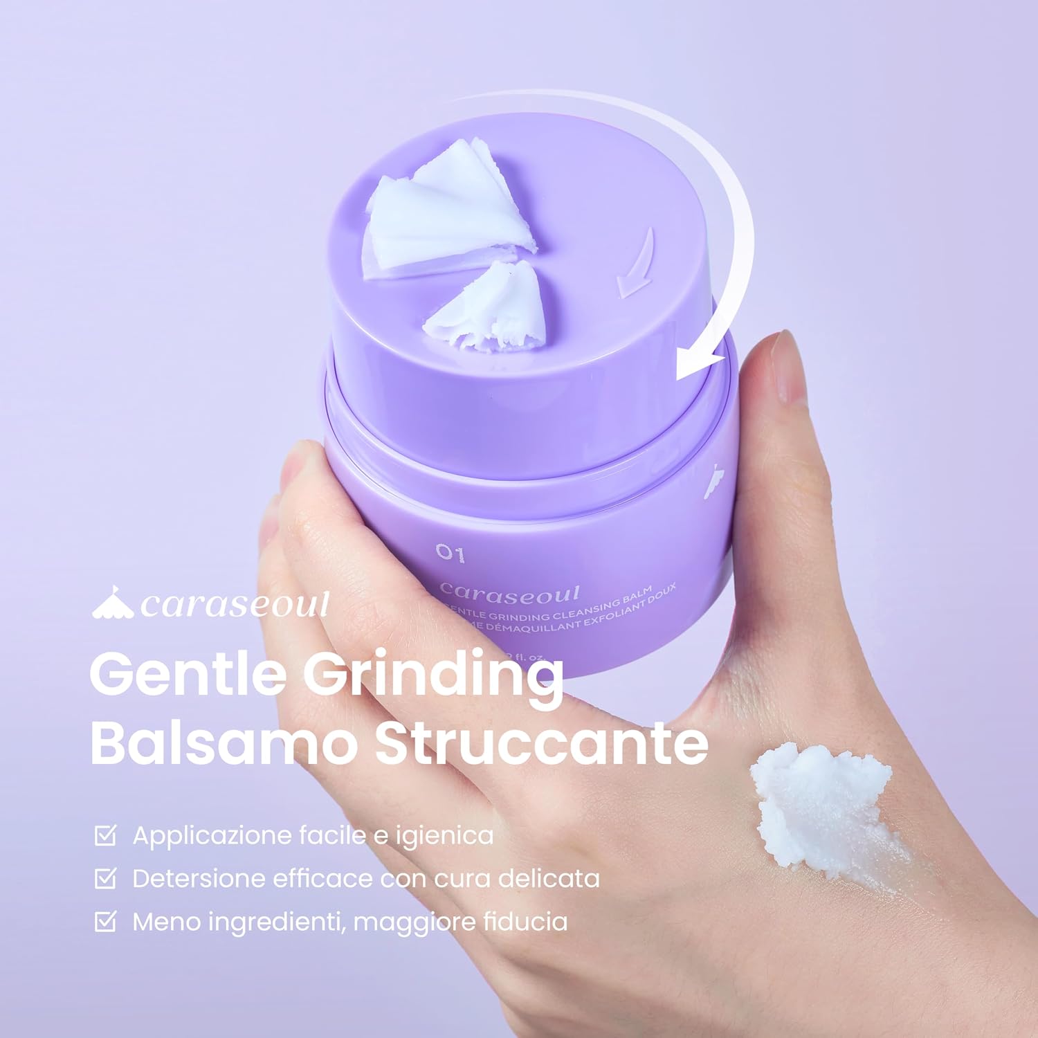 Thumbnail 1 de caraseoul Gentle Grinding Burro Struccante – Detergente Viso Coreana, con Bakuchiol e BHA, per pelli sensibili e occhi delicati (50 ml, Twist-Up)