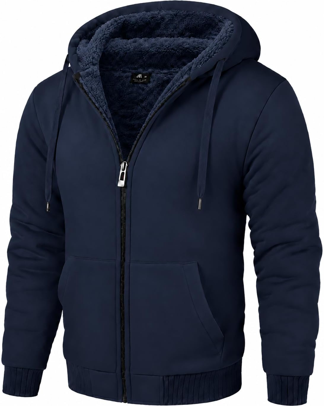 Detalle de ZITY Men's Zip-Up Hoodie, Sherpa-Lined