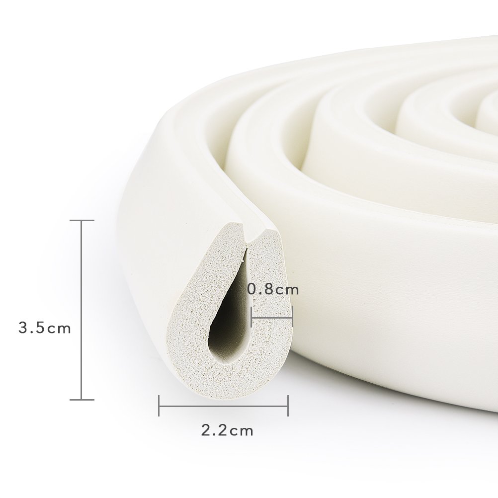 Detalle de Vicloon Kantenschutz U-förmig (2 x 2 m) aus NBR, selbstklebend – Beige