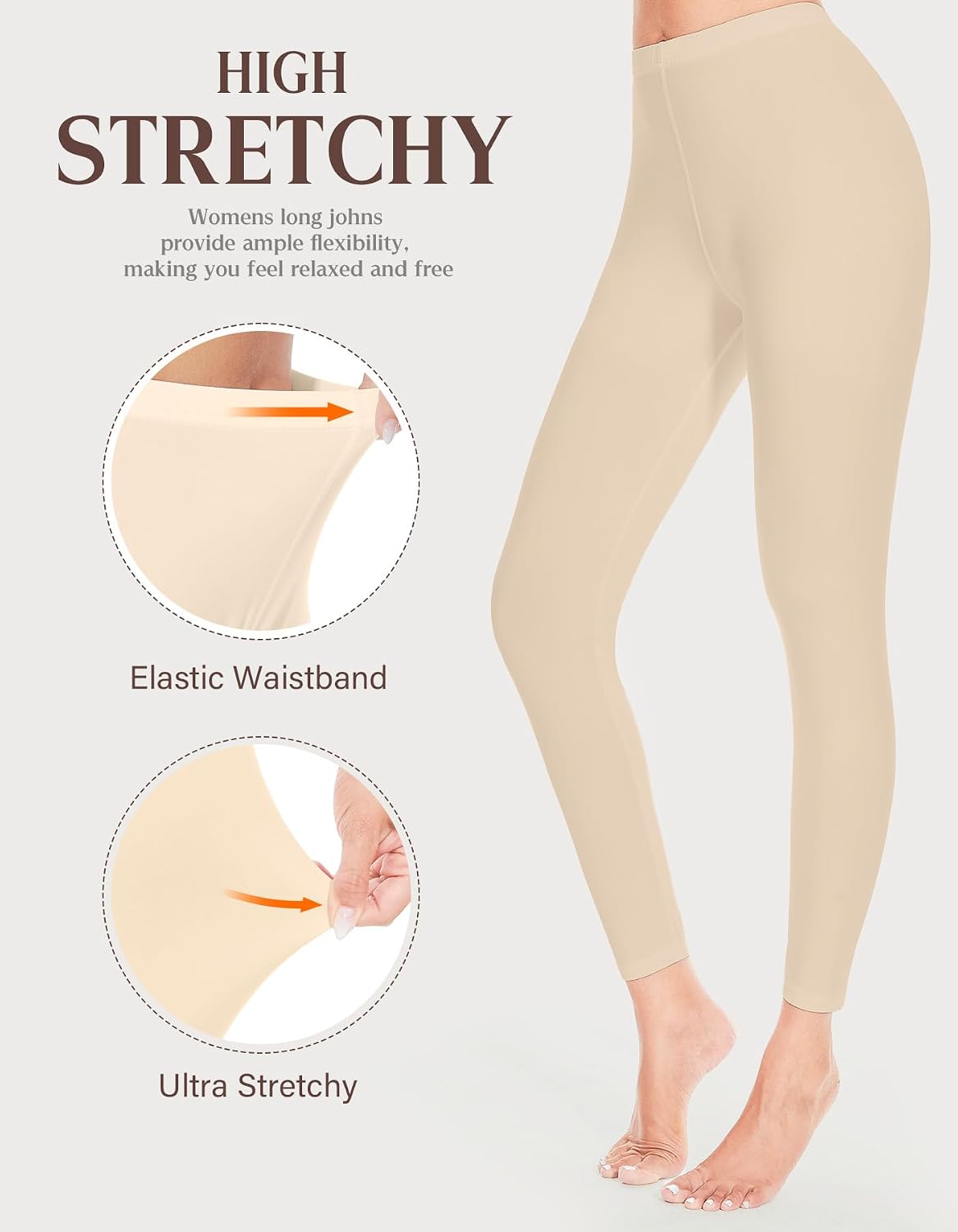 Detalle 1 de YADIFEN Women's Thermal Underwear Set, Fleece-Lined