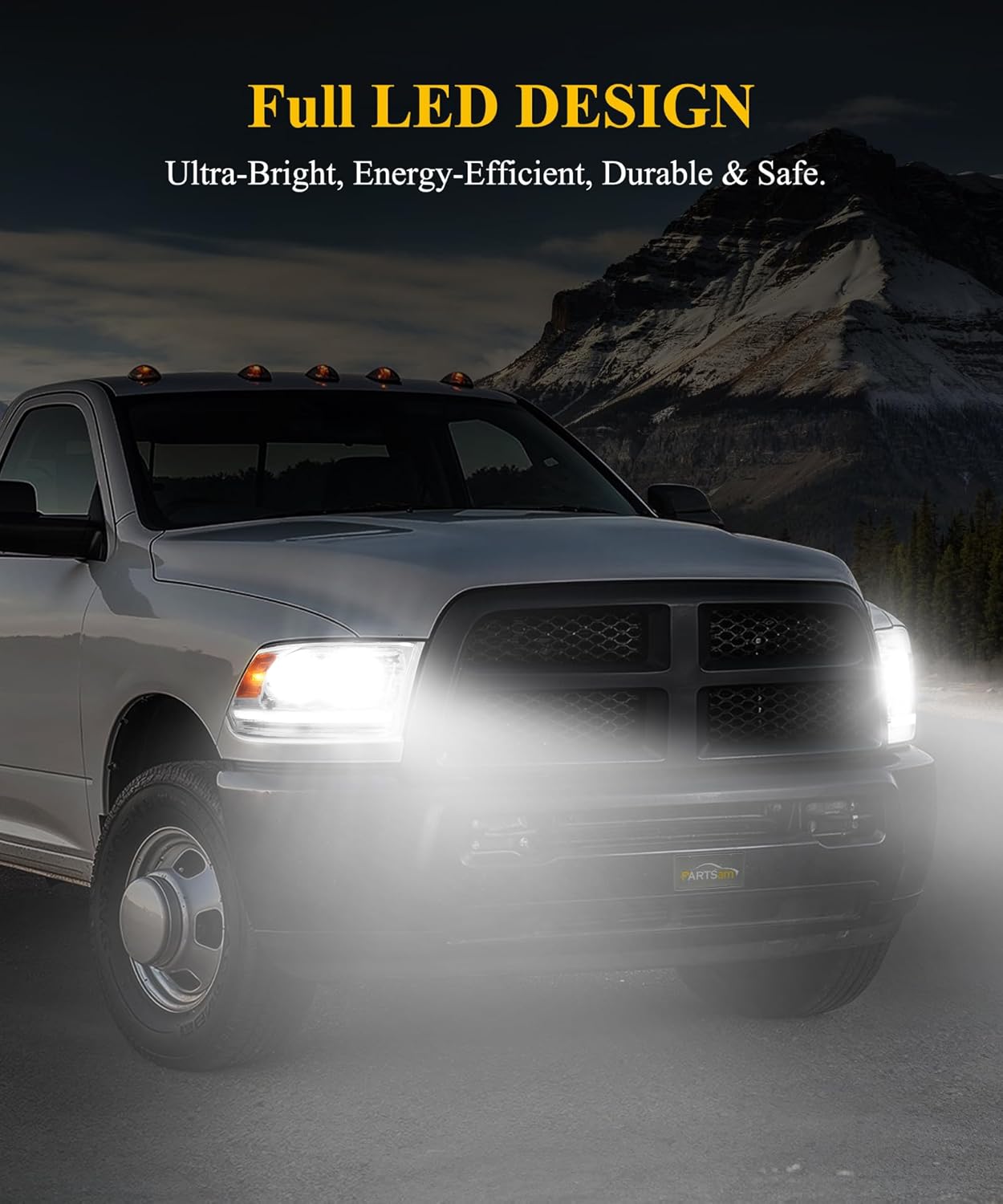 Thumbnail 1 de Partsam Full LED Chrome Headlights Assembly for Ram (2009-2018, 2019-2023 Ram 1500 Classic) – Dual Projector, DOT Approved