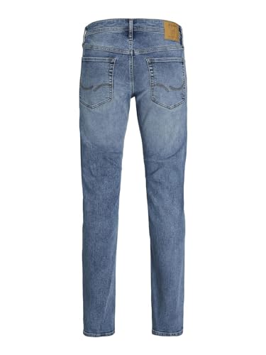 Detalle de Jack & Jones JJIGLenn JJOriginal Am 815 Noos: Vaqueros slim para hombre en Blue Denim 31W/32L