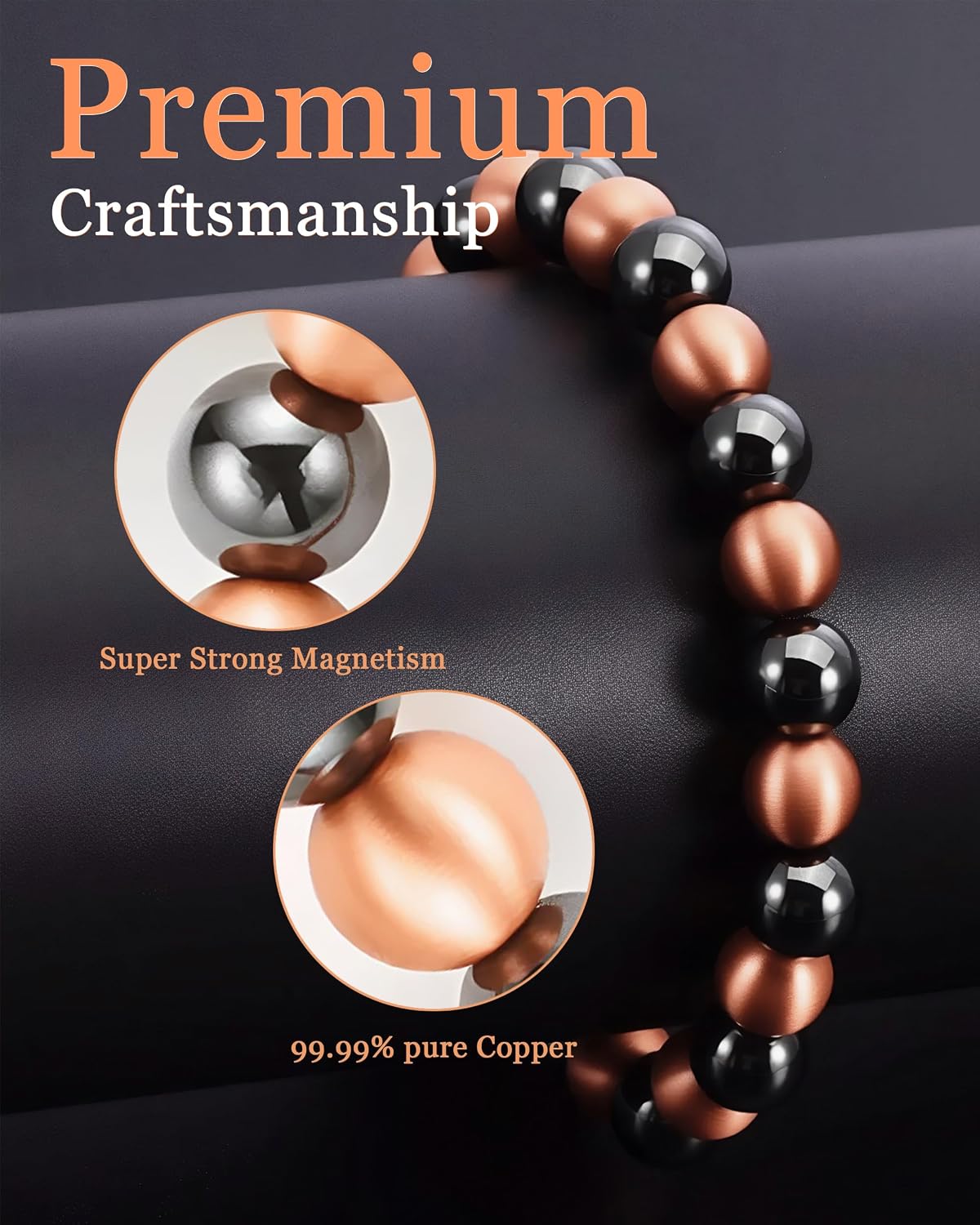 Detalle de DBPBToU Bracciale Magnetico Uomo 13 magneti