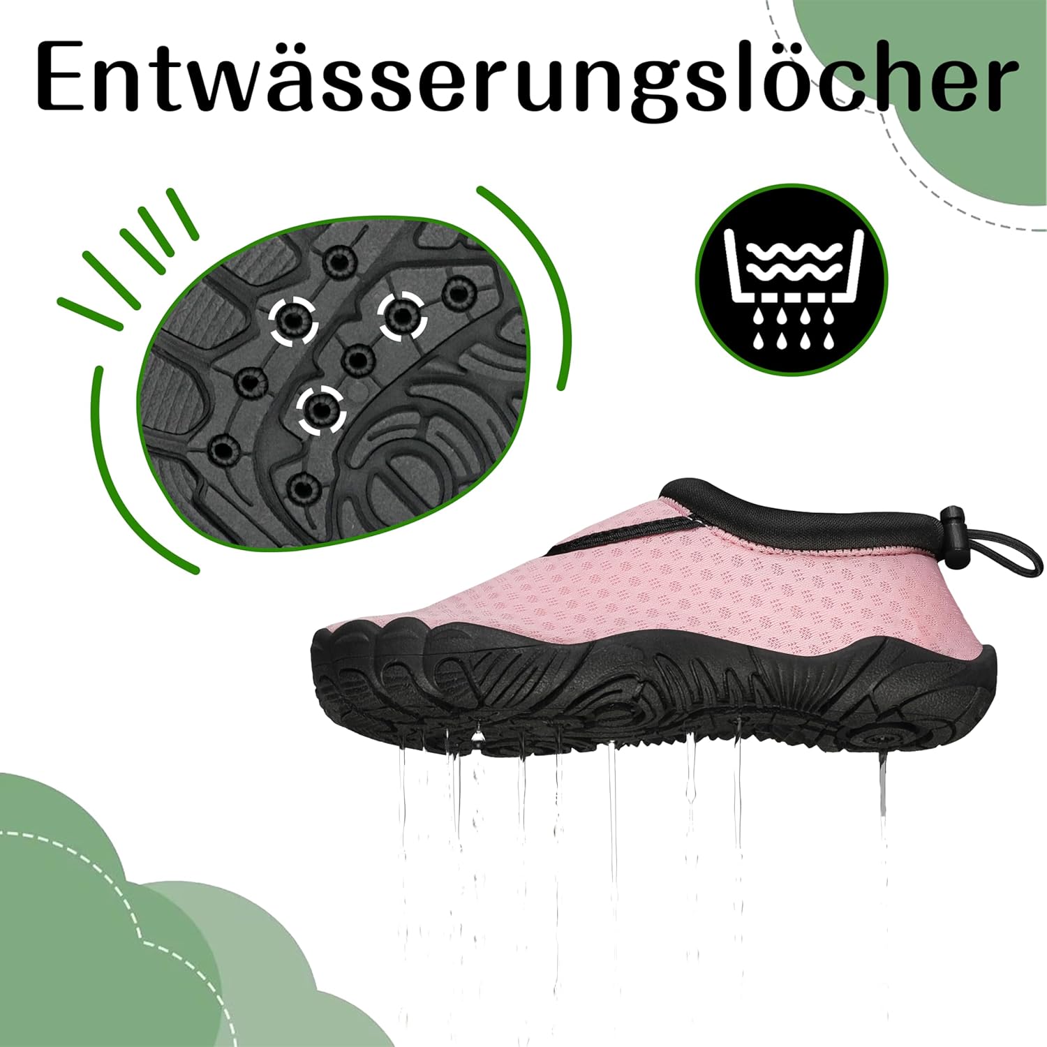 Detalle de Mishansha Schnell Trocknend Badeschuhe für Kinder – bequeme Passform, schnelltrocknend und robust