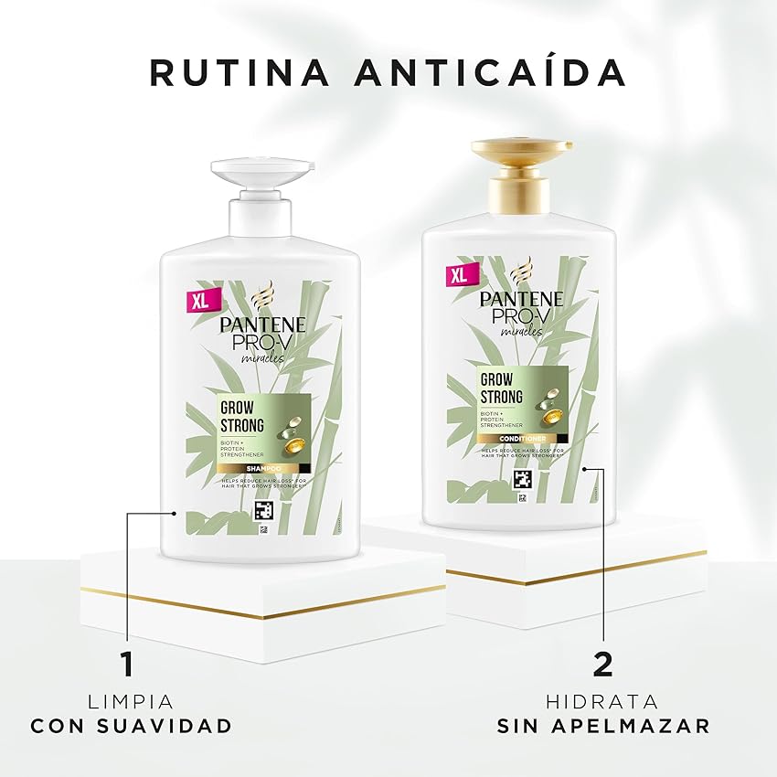 Detalle de Pantene Pro-V Miracles Crecimiento Champú Fortificante 1L 💇♀