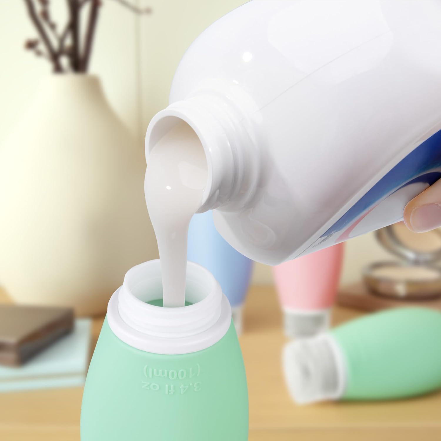 Thumbnail 4 de Opret 100ml Silicone Travel Bottle (3-pack) for toiletries – leak-proof, BPA-free, TSA-approved
