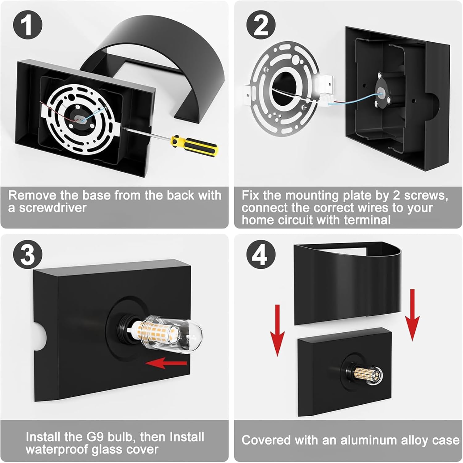 Thumbnail 5 de ChangM G9-5730-75LED Wall Sconce, Black 10W Up-and-Down LED, 3000K