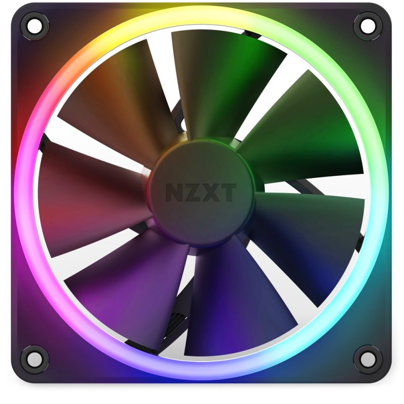 Detalle 2 de NZXT F120 Ventilador suplementario RGB de 120 mm negro (PWM, compatible con NZXT CAM)