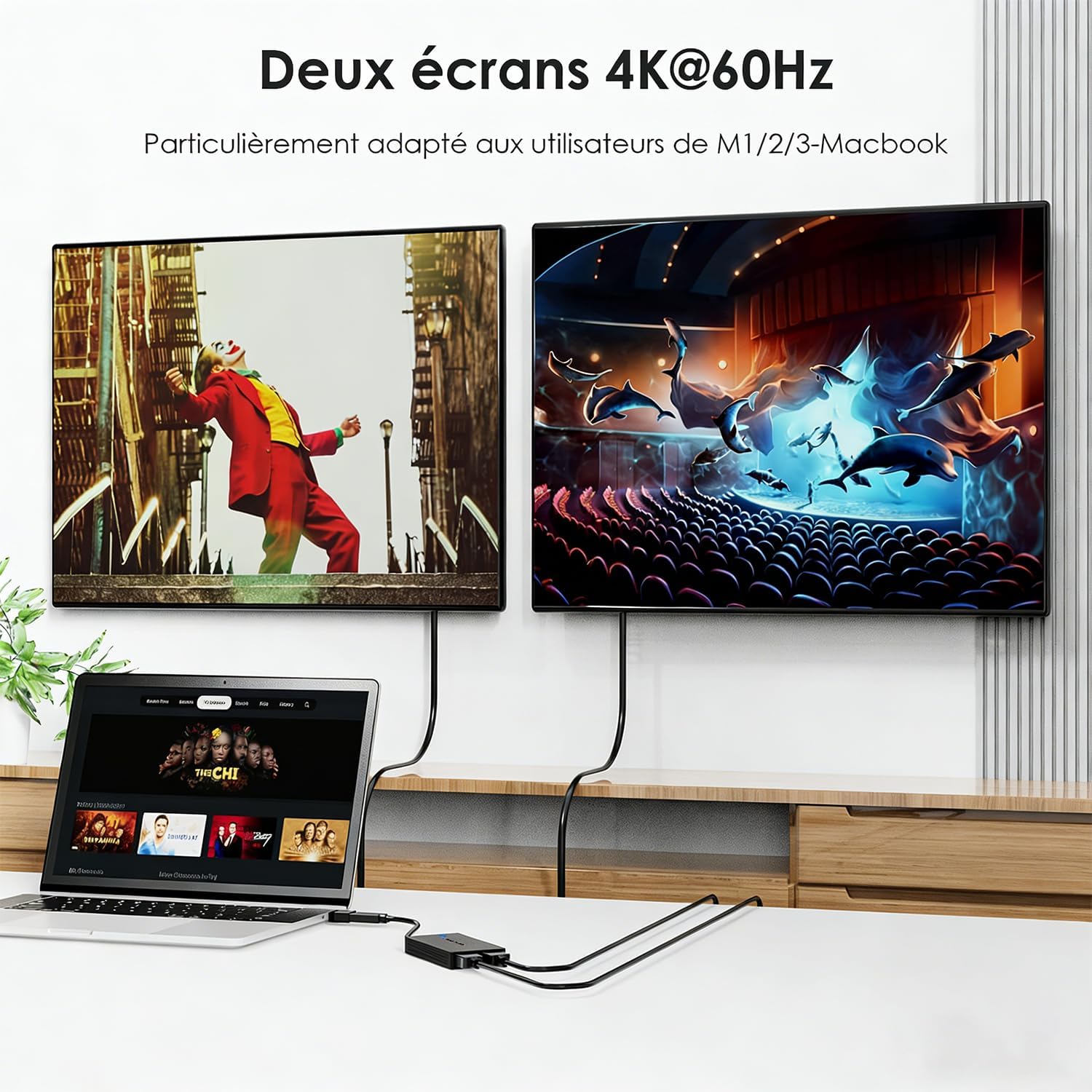 Thumbnail 1 de WAVLINK USB C to Dual 4K HDMI Adapter 60Hz