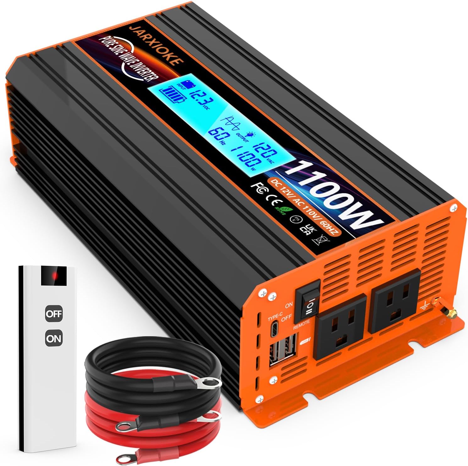 Detalle de JARXIOKE 1100W Pure Sine Wave inverter