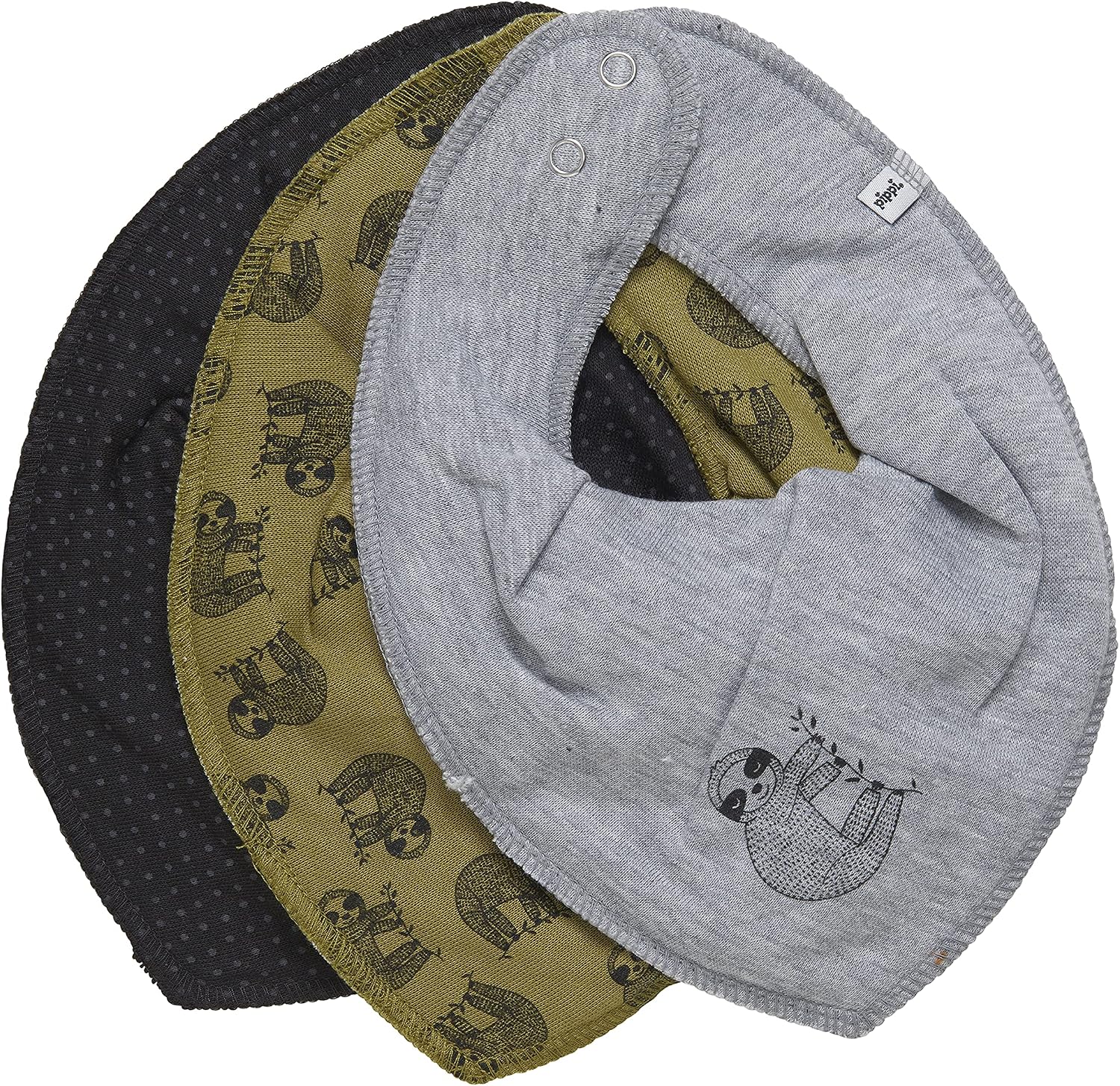 Thumbnail 5 de Pippi made with love Unisex Baby Bandana Lätzchen (3er-Pack) – Bio-Baumwolle, mit Druckknöpfen