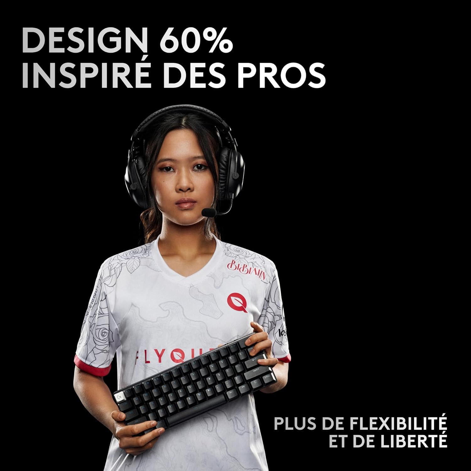 Thumbnail 5 de Logitech G PRO X 60 Lightspeed — clavier gaming mécanique sans fil TKL 60% AZERTY FR, switches optiques GX, LIGHTSYNC RVB