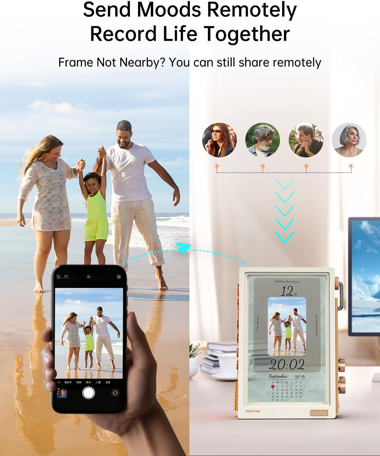 Thumbnail 6 de Divoom Times Frame – Transparenter 10,1-Zoll IPS-Digitalrahmen mit WLAN, 64 GB Speicher und RGB-Drehknopf