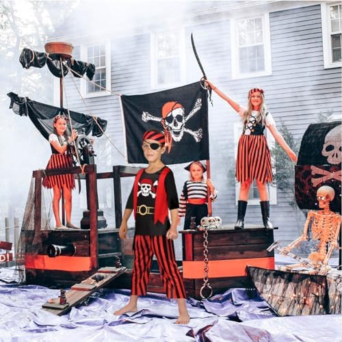 Detalle de Aomig Costume pirata bambini, set 4 pezzi