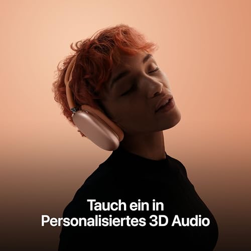 Detalle de Apple AirPods Max Kabellose Kopfhörer mit aktiver Geräuschunterdrückung, Transparenzmodus und USB-C Ladecase – Mitternacht