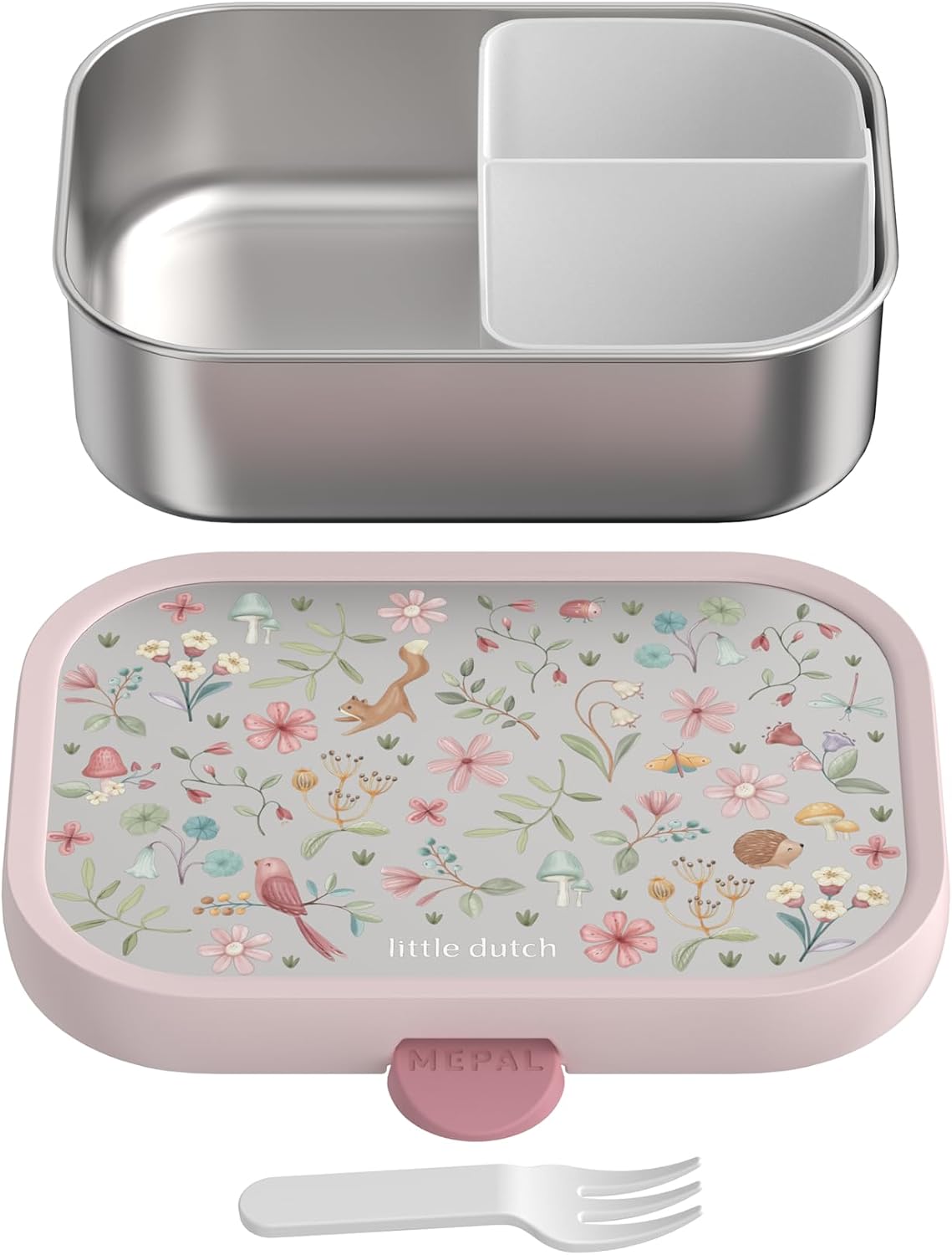 Detalle 2 de Mepal Campus RVS bento-lunchbox voor kinderen, 750 ml, Fairy Wonders