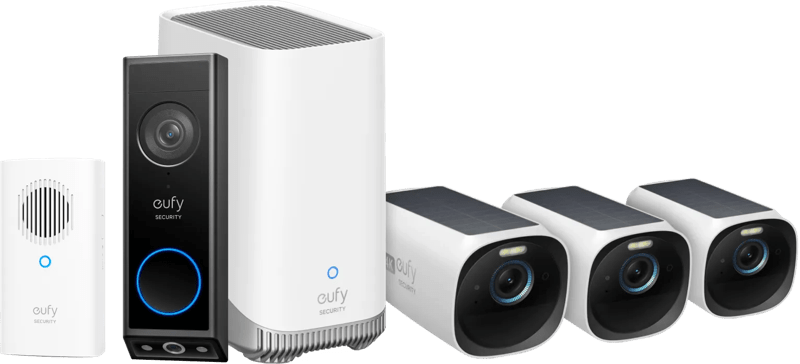 Detalle de eufyCam 3 3er-Pack + Video Doorbell E340