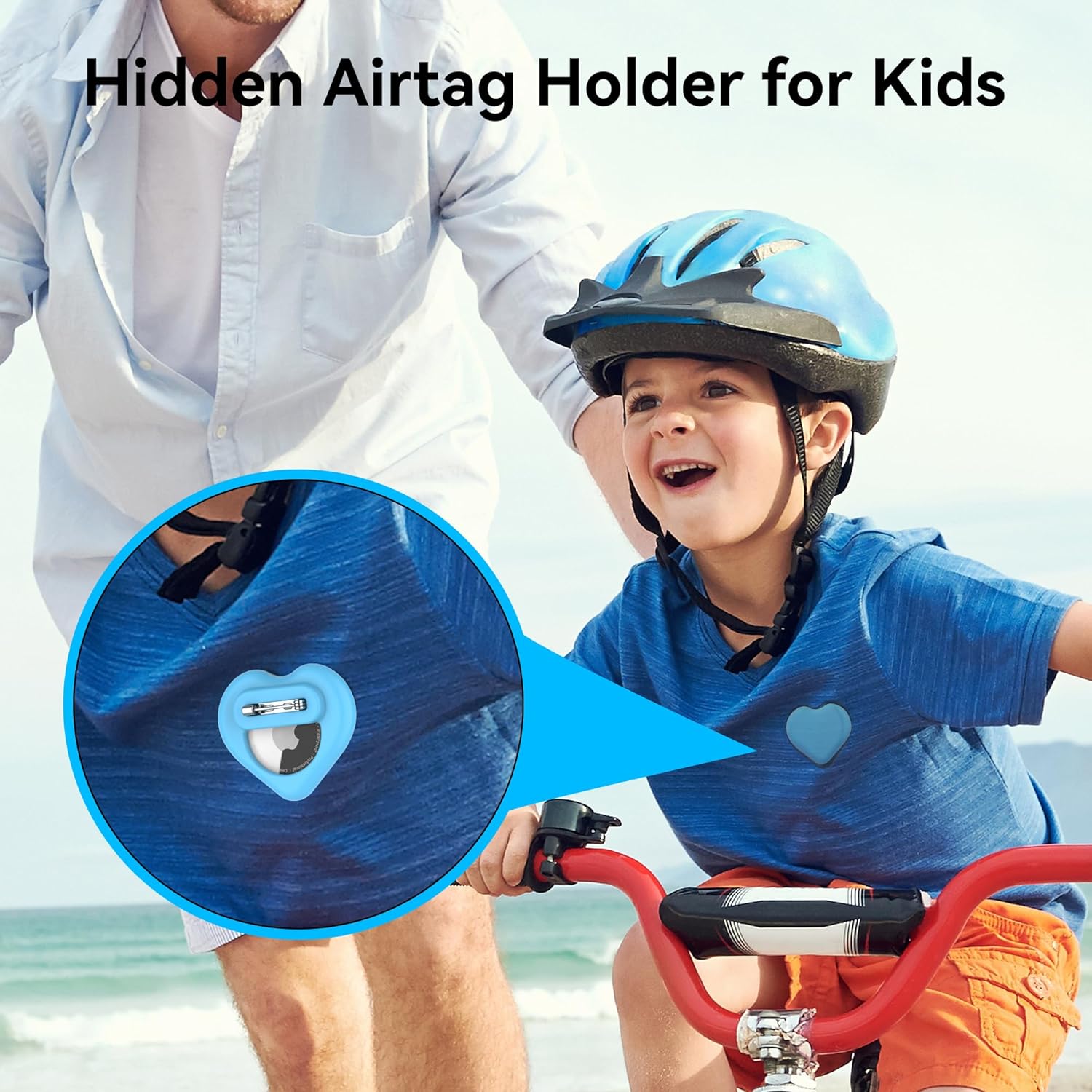 Detalle de DDJ for AirTag Holder for Kids (2 Pack) – Hidden Silicone Case with Invisible Pin