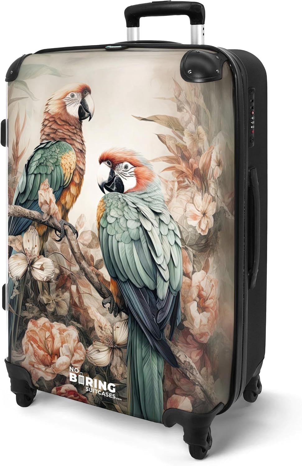 Thumbnail 1 de Valigia grande leggera in ABS NoBoringSuitcases.com con serratura TSA (67 cm, 72 L) – Pappagalli Blu