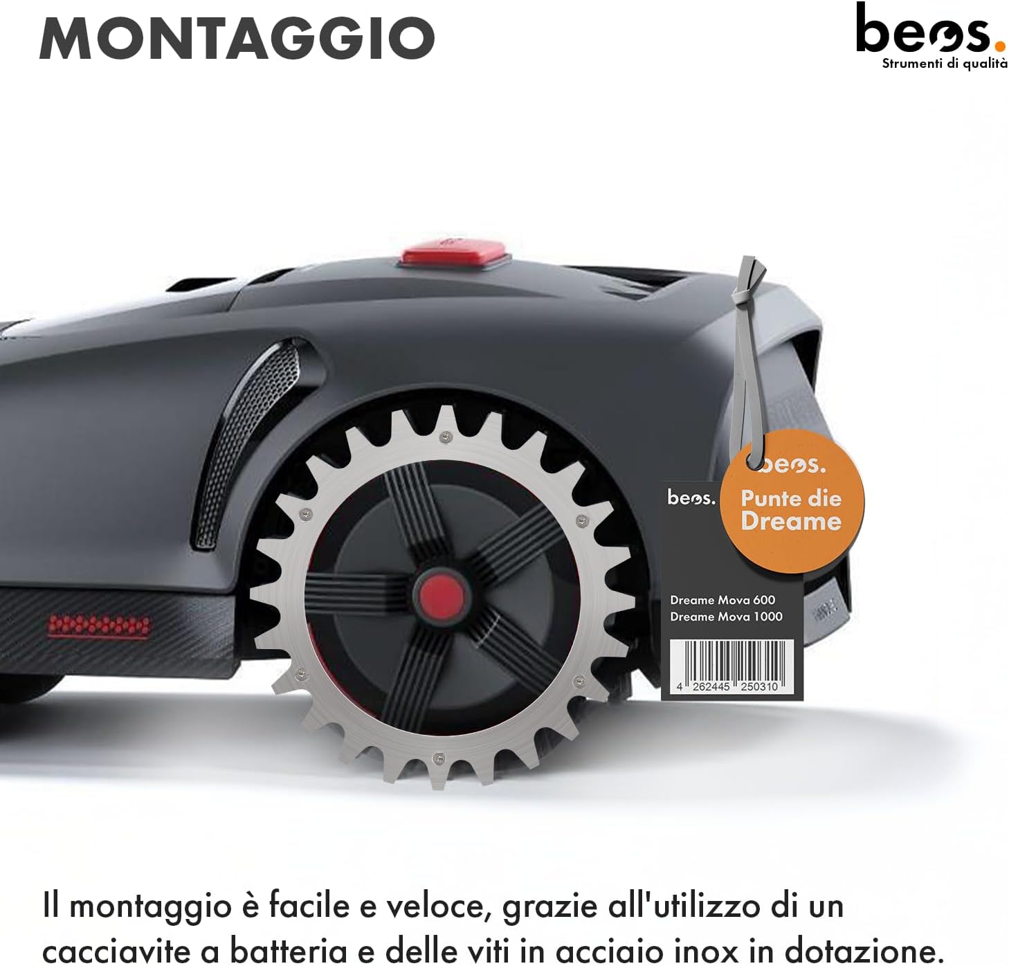 Thumbnail 3 de BEOS Spuntoni in acciaio inox Premium per Dreame Mova 600 e Mova 1000